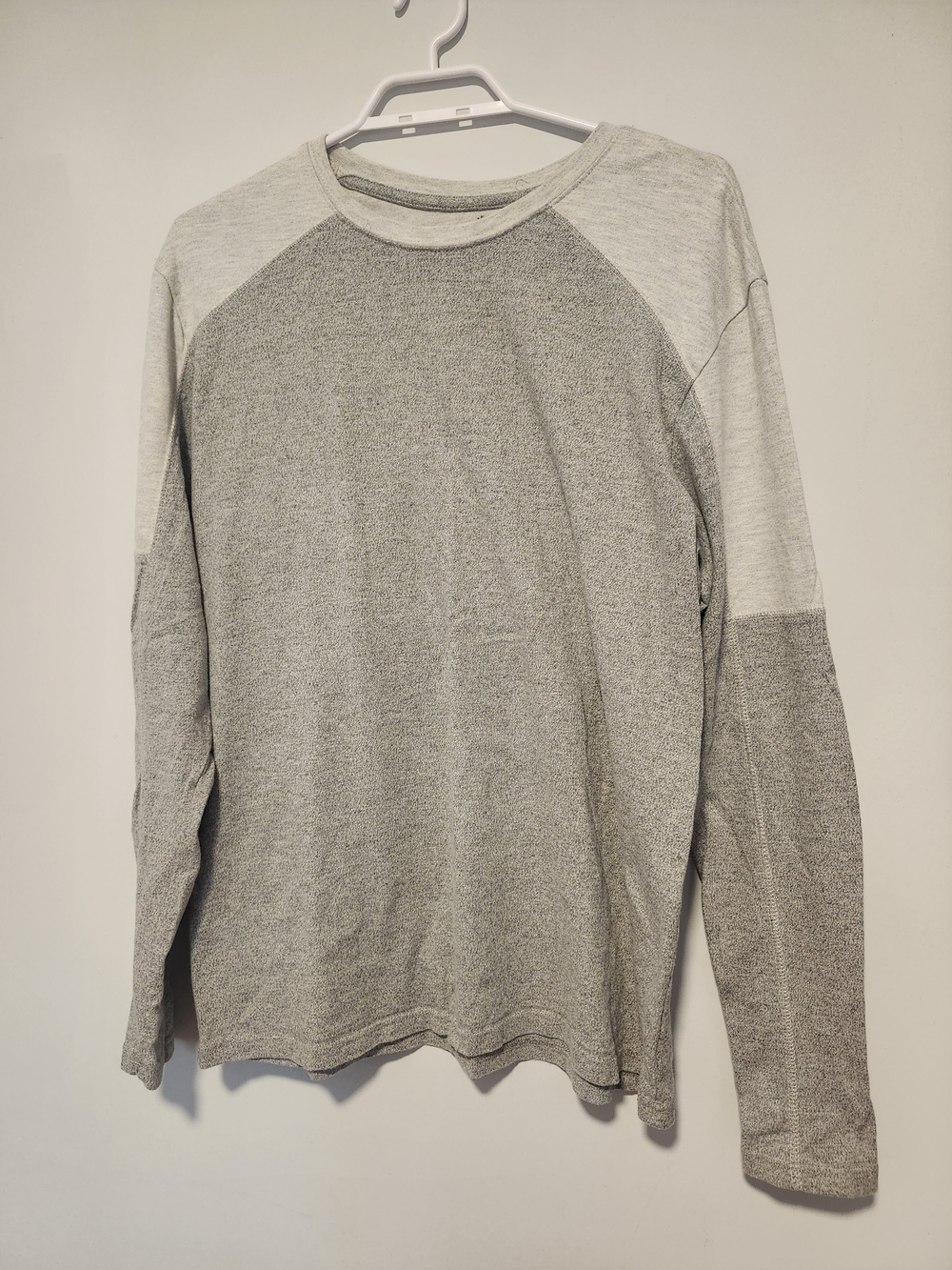 🤍 Vintage Campus Crew Grey & White Classic 100% Cotton Long Sleeve